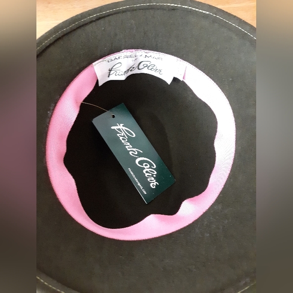 Gabriel Amar for Frank Olive Wool Felt Olive & Black Hat--FINAL PRICE - Picture 6 of 6